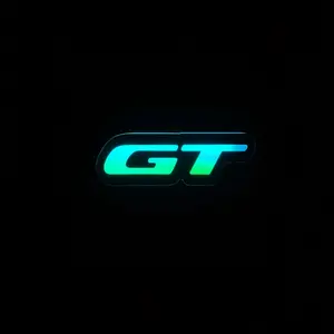 Habibis Carbon Flow Series RGB GT Mustang LED Badge Front Grill Emblem Lights Sticker for Car Decoration Vehicle Exterior Automotive Accessories