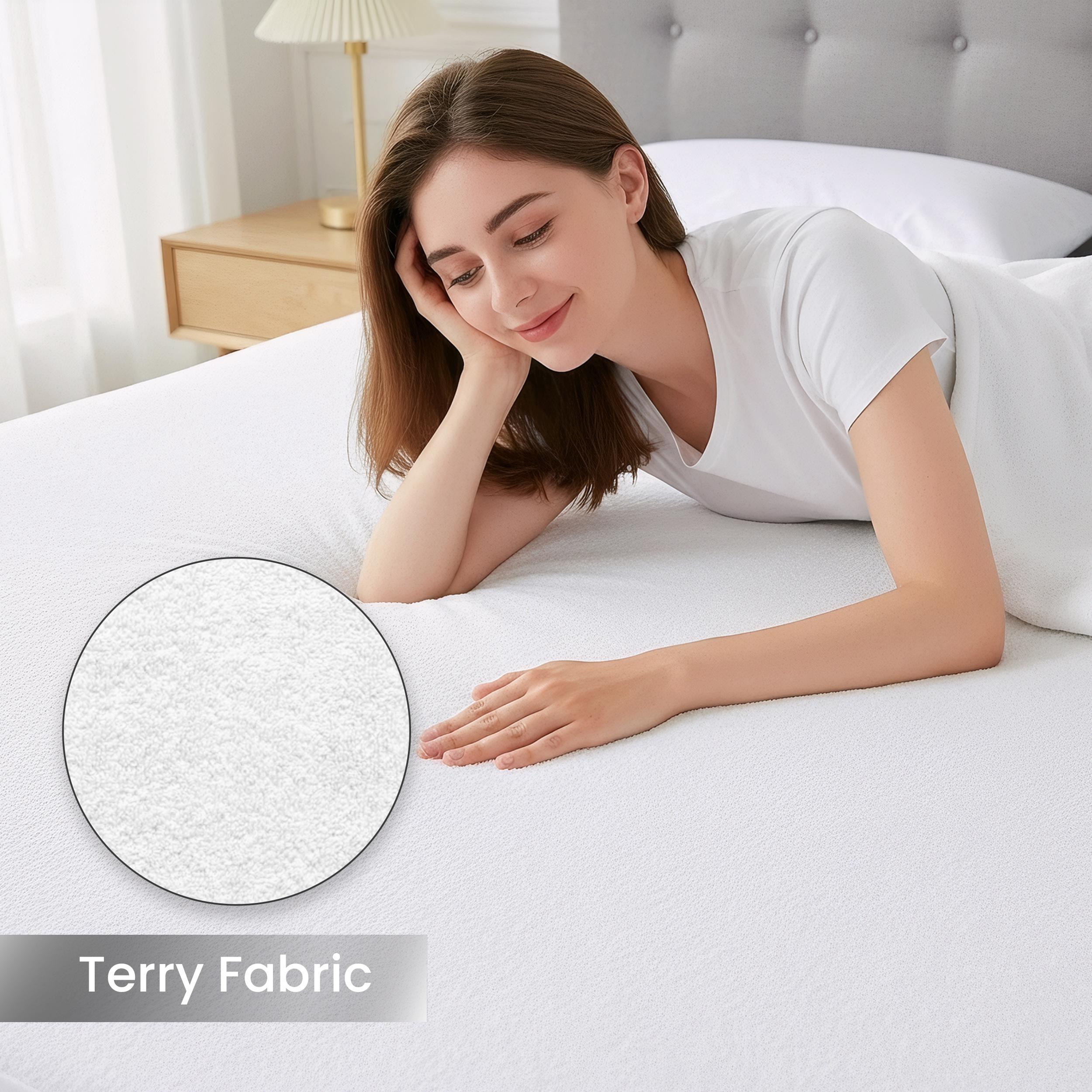 Utopia Bedding Waterproof Mattress Protector – Soft & Breathable Premium 200 GSM Terry Cover – Fitted Sheet Style with Deep Pockets (King & Queen 17”, Full & Twin 15”) – White Utopia Bedding Waterproof Mattress Protector – Soft & Breathable Premium 200 GSM Terry Cover – Fitted Sheet Style with Deep Pockets (King & Queen 17”, Full & Twin 15”) – White