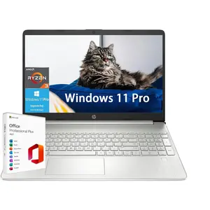 HP 2024 Laptop for Business, 15.6" Display, AMD Ryzen 3-5300U (up to 3.8GHz), Up to 32 GB RAM, Up to 1T SSD, AMD Radeon Graphics, Wi-Fi, Bluetooth, Numeric Keypad, Windows 11 Pro