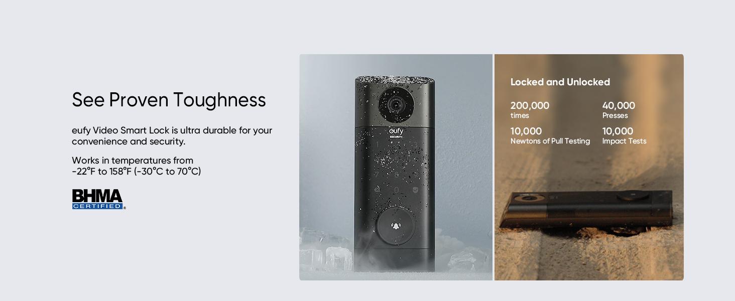 eufy Security Video Smart Lock S330, 3-in-1 Camera+Doorbell+Fingerprint Keyless Entry Door Lock, ,BHMA, WiFi Door Lock,App Remote Control,Doorbell Camera with Chime,No Monthly Fee,SD Card Required|Spingtok eufy Security Video Smart Lock S330, 3-in-1 Camera+Doorbell+Fingerprint Keyless Entry Door Lock, ,BHMA, WiFi Door Lock,App Remote Control,Doorbell Camera with Chime,No Monthly Fee,SD Card Required|Spingtok