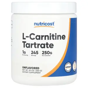 Nutricost L-Carnitine Tartrate, Unflavored, 8.9 oz (250 g)