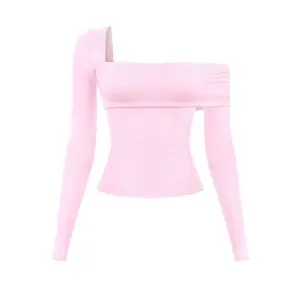 Asymmetrical long sleeve top