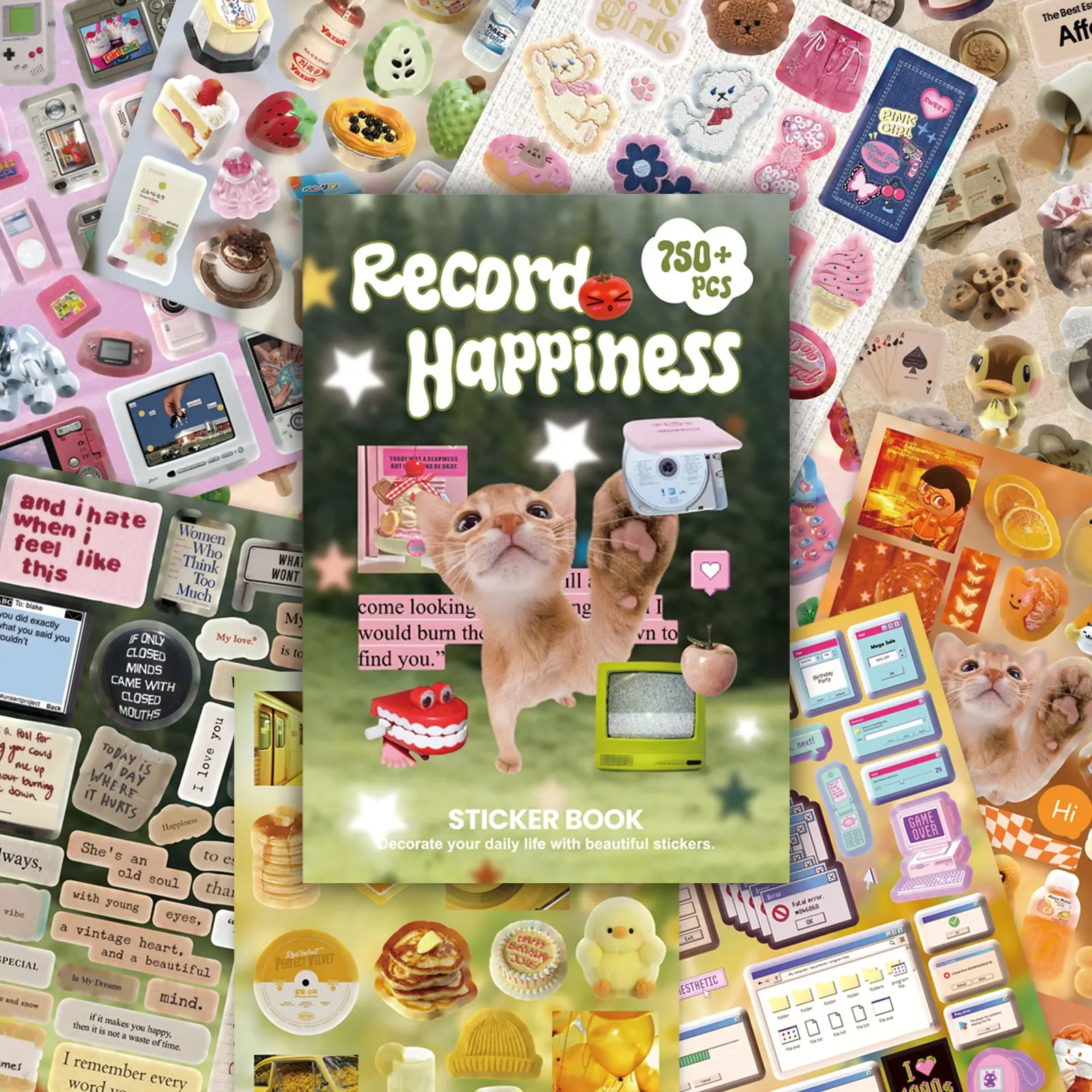 Random Sticker Book, 750+ Animal Quotes Stickers for Crafts, Bullet Journals, Journaling Stickers and Scrapbooks, Scrapbooking Supplies, Scrapbook Materials, Handmade Stationery Supplies for Adult, Art Stickers