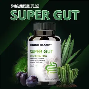 Mellish island super gut capsules 7-day cleanse, advanced gut cleanse detox for women and men with rhagnus frangula, psyllium husk, and senna leaf, non-gmo colon cleanse