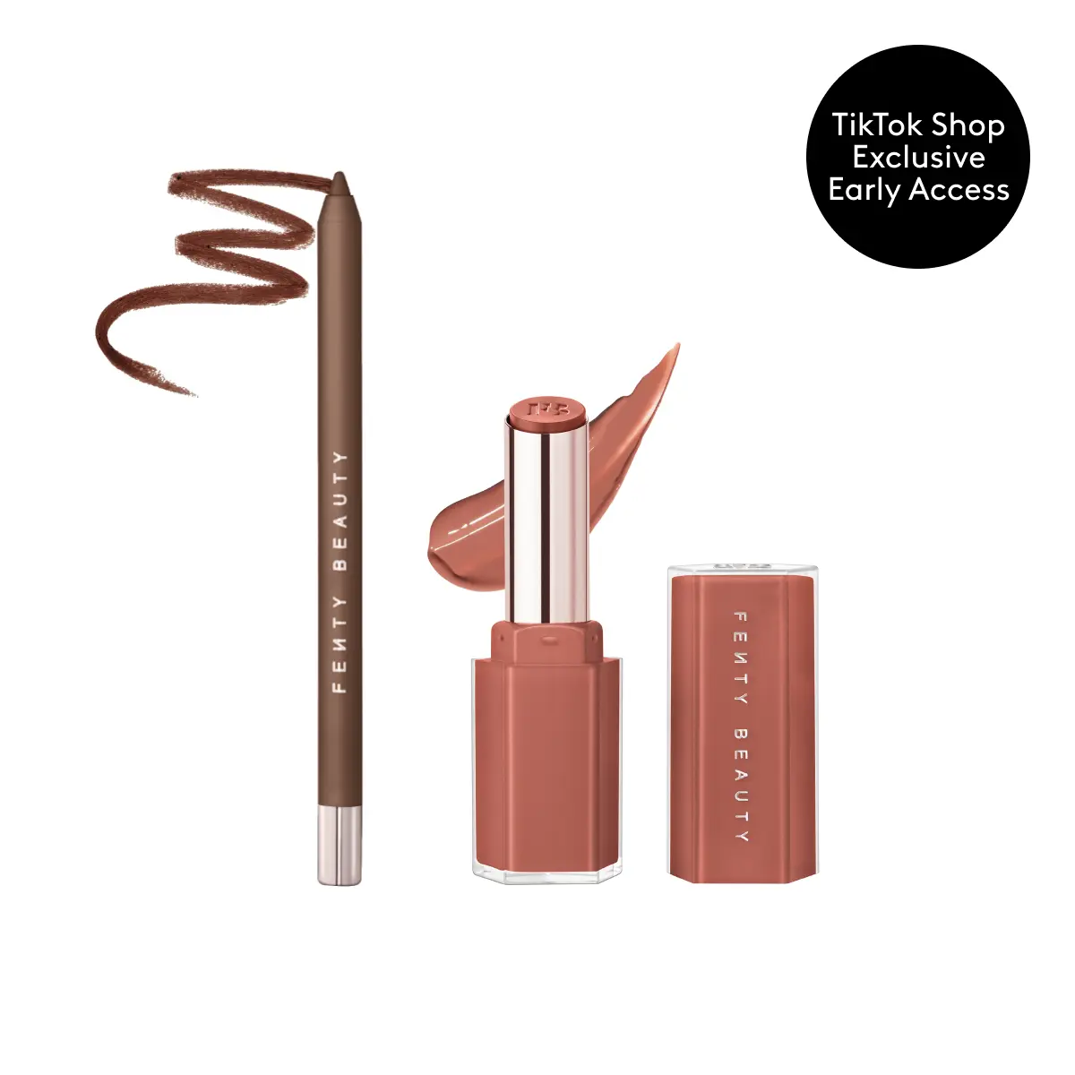 Fenty Beauty Lip Lock’r Duo: Trace’d Out Longwear Waterproof Pencil Lip Liner + Gloss Bomb Stix High-Shine Gloss Stick