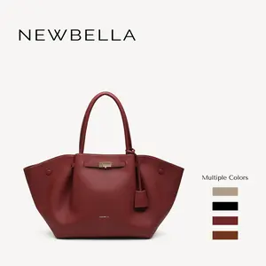 NEWBELLA Marella Top Handle Tote Bags - Elegant PU Leather Tote with Detachable Charm & Magnetic Closure System for Everyday Use 23.6" x 12.6" x 5.5" x 11"