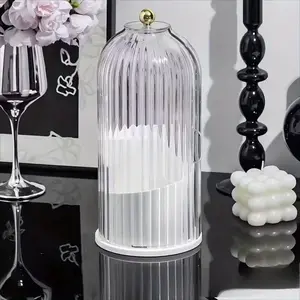 Dustproof Toothbrush Holders with Cover, Rotating Electric Toothbrush and Toothpaste Holder for Bathroom Countertop, 3 Slots Makeup Brushes Organizer, Transparent