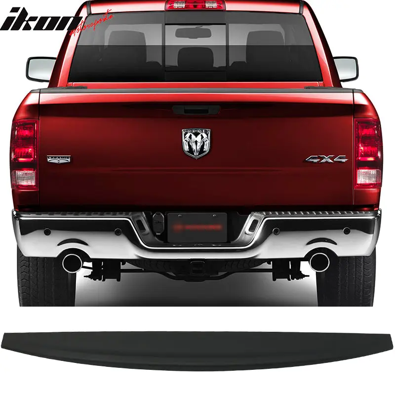 Fits Ram 1500 2009-2023 Tailgate Cap Moulding Cover Truck Spoiler Black PP
