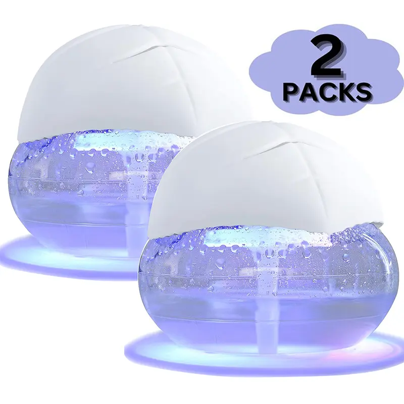 2PCS Water Air Purifiers for Home, Air Washer Aroma Diffuser, Air Filter Washer Humidifier,  Aroma Fresher With LED Night light for Office, Bedroom,Small Air Cleaner For Smoke and Pets