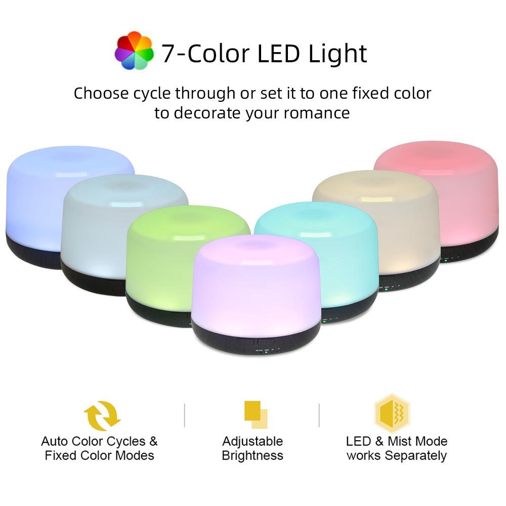 500ml Ultrasonic Essential Oil Diffuser, Aromatherapy Humidifier, Quiet Mist Vaporizer, Remote, Black 500ml Ultrasonic Essential Oil Diffuser, Aromatherapy Humidifier, Quiet Mist Vaporizer, Remote, Black