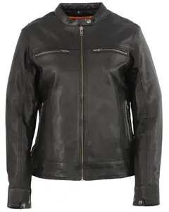 Milwaukee Leather Women's Lightweight Triple Stitch Vented Scooter Jacket - Mll2551