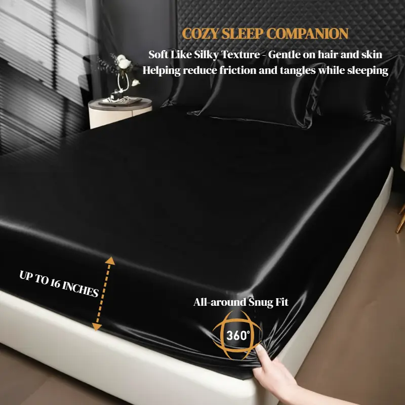 Cosybay Fitted Bed Sheet Set 2pcs/3pcs Extra Deep Pocket up to 15 inches Fitted Sheet with pillowcases Suitable for Hot Sleepers And Sweats Bedding A Perfect Gift for Family, Twin Full Queen King Sizes #halloweenfinds #tiktokshopbacktoschool #dormtour