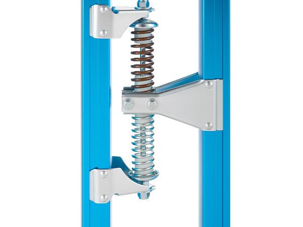 VEVOR Drywall Stilts for Painters & Cleaning, Aluminum Sturdy Structure, 24.2-40.3 in Adjustable Height, 228 lbs Load Capacity, Non-Slip Rubber Feet, Dual Spring Shock Absorption, Comfortable Leg Straps, 3-Level Heel Brackets, Blue#BackToSchool