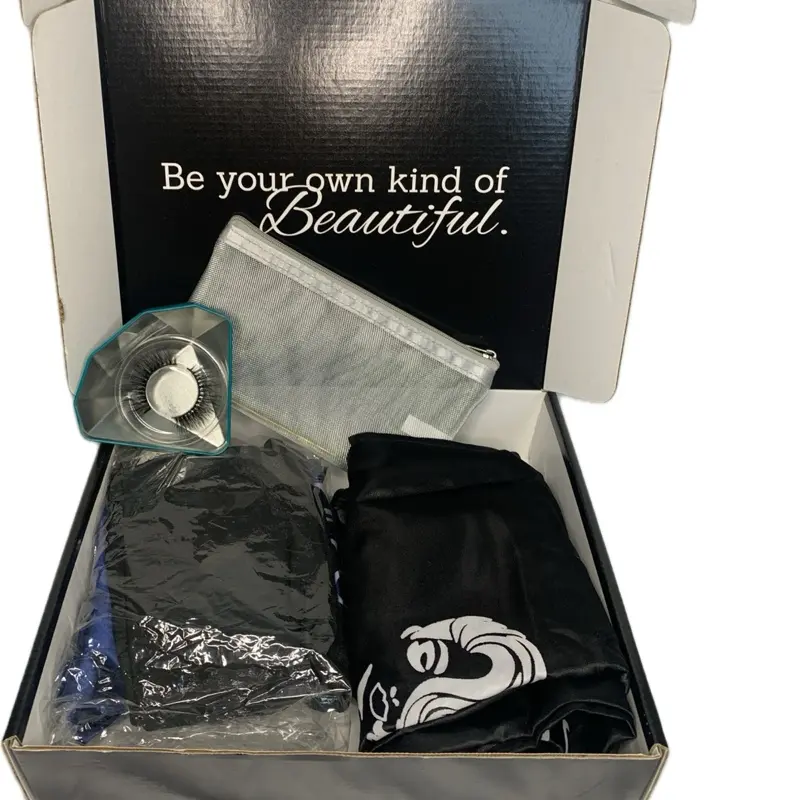 Beileise Box - bonnet , pillow case , eyelashes & mesh zipper pouch. Multi color