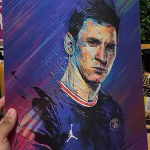 Lionel Messi ,Cristiano Ronaldo-3D Poster ,3D Lenticular-2 Images Change