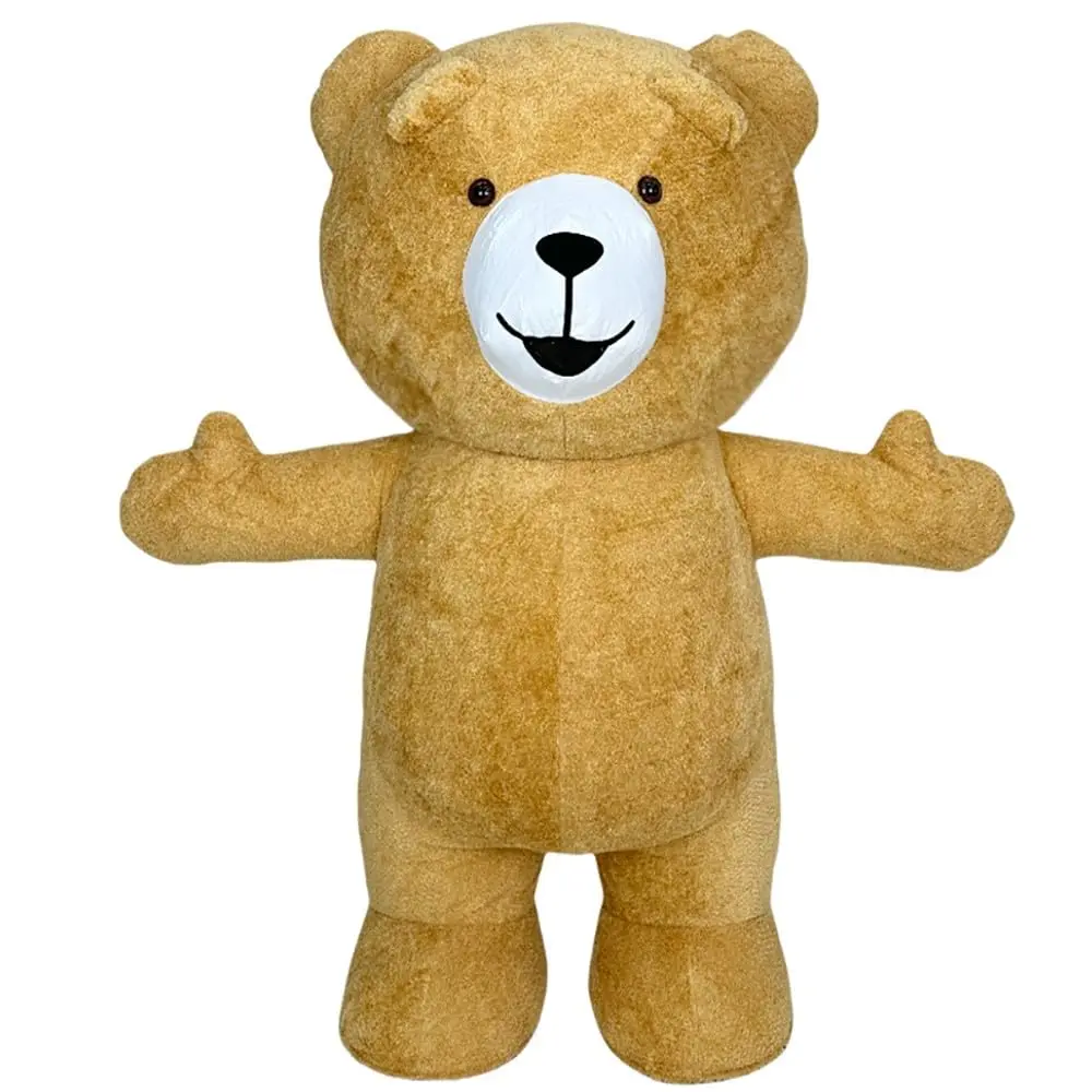Adult Giant Inflatable Bear Costume - Inflatable Suit, Waterproof Fabric, Brown/Red/Blue Plush Mascot Outfit, 2 Sizes (2.2m/2.6m), Ideal for Christmas Carnival, Party Time, All Ages, Carnival Fun