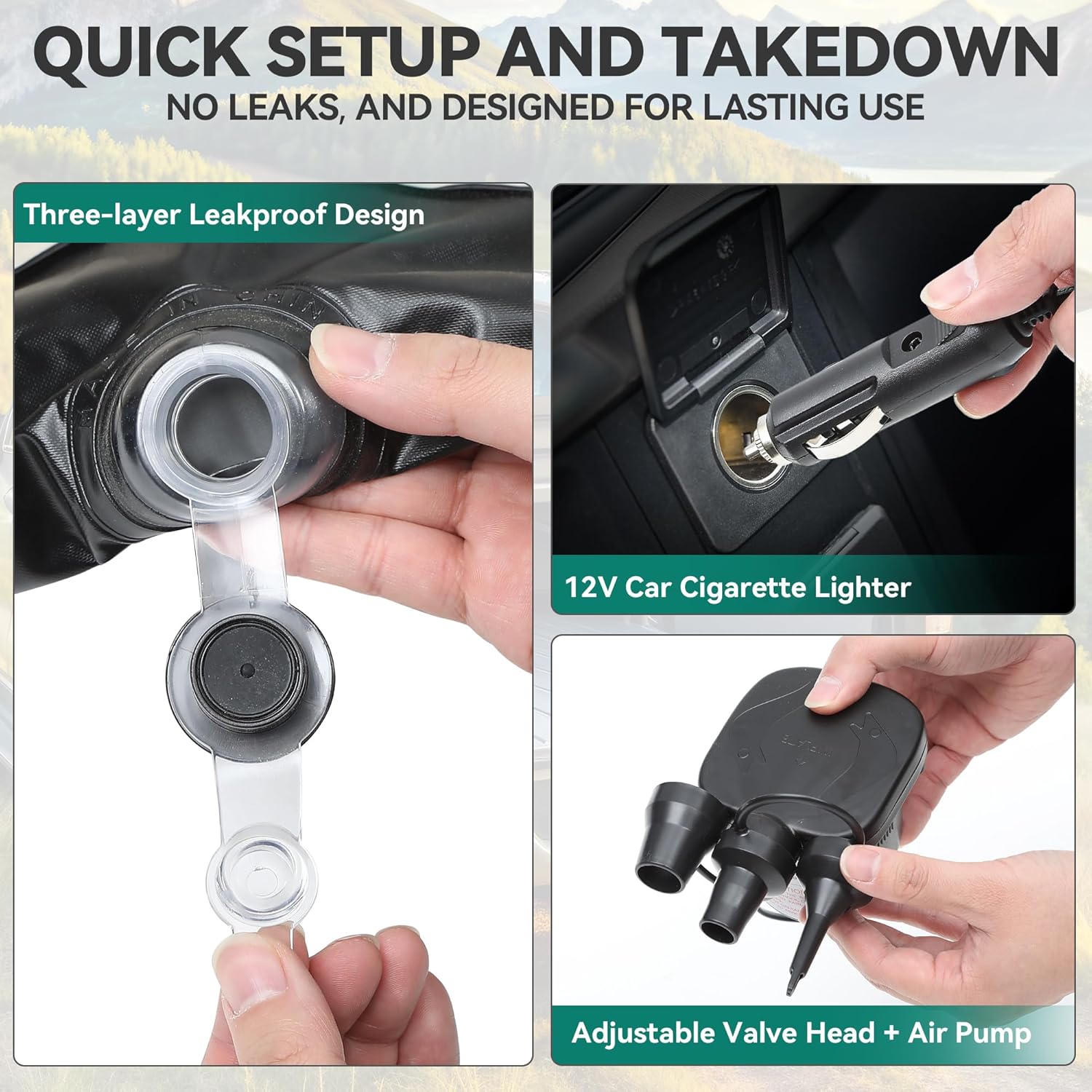 YITAMOTOR Truck Bed Air Mattress for 5.5-5.8 ft Full-Size Short Truck Beds, Inflatable Car Mattress Bed with Pump, Pillows, Carry Bag & Repair Kit for Outdoor, Travel, Camping (Black&Gray,Black&Brown) YITAMOTOR Truck Bed Air Mattress for 5.5-5.8 ft Full-Size Short Truck Beds, Inflatable Car Mattress Bed with Pump, Pillows, Carry Bag & Repair Kit for Outdoor, Travel, Camping (Black&Gray,Black&Brown)