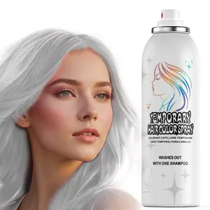 Temporary Hair Color Spray 150ml Instant Silver White Formula for Adults Kids Washable Non-Sticky Gentle Safe for Halloween Cosplay Festivals