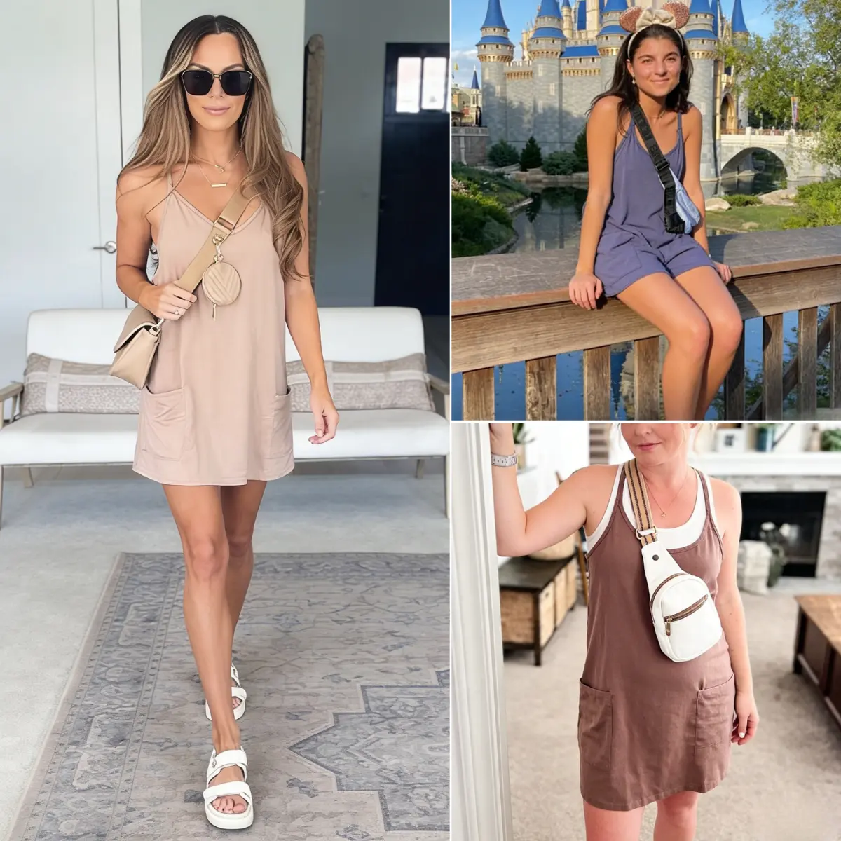 Molitree Women's Summer Summervibes Sleeveless Mini Dress Athletic Dress V  Neck Spaghetti Strap Short Tennis Dress with Built-in Shorts - TikTok Shop