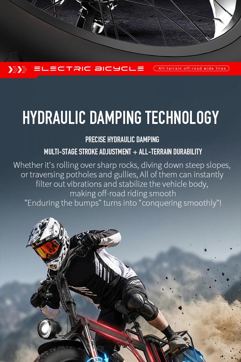 Electric folding bicycle with high-carbon steel structure and full suspension system, 48V 20A-25A battery, 20-inch all-terrain tires, off-road motorcycle, electric bicycle, electric motorcycle SpringStatements