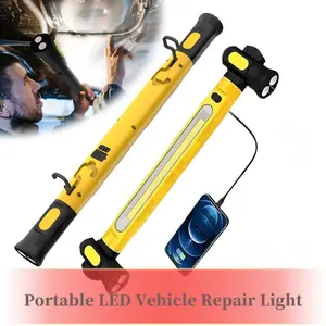 Work Light, Bright LED Work Lights, 5200mAh Rechargeable Magnetic Underhood Work Light with Hooks, Cordless Battery Powered Mechanic Light for Car Repairing/Inspection/Garage/Workshop/Emergency