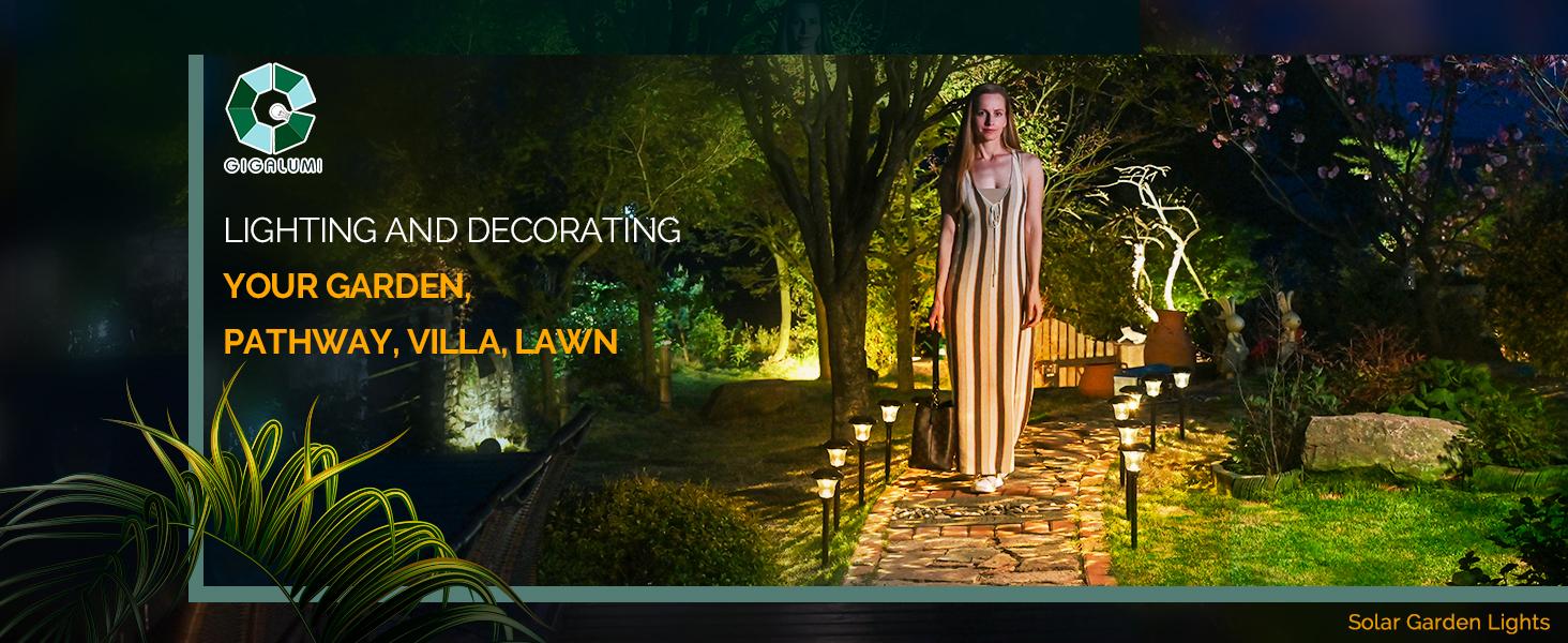 【Spring Glow Up】GIGALUMI 8-Pack Solar Pathway Lights, Solar Garden Lights Outdoor Warm White, Waterproof Led Path Lights for Yard, Patio, Landscape, Walkway 【Spring Glow Up】GIGALUMI 8-Pack Solar Pathway Lights, Solar Garden Lights Outdoor Warm White, Waterproof Led Path Lights for Yard, Patio, Landscape, Walkway