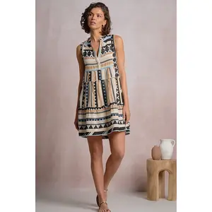 Venus Printed A-Line Pocket Dress