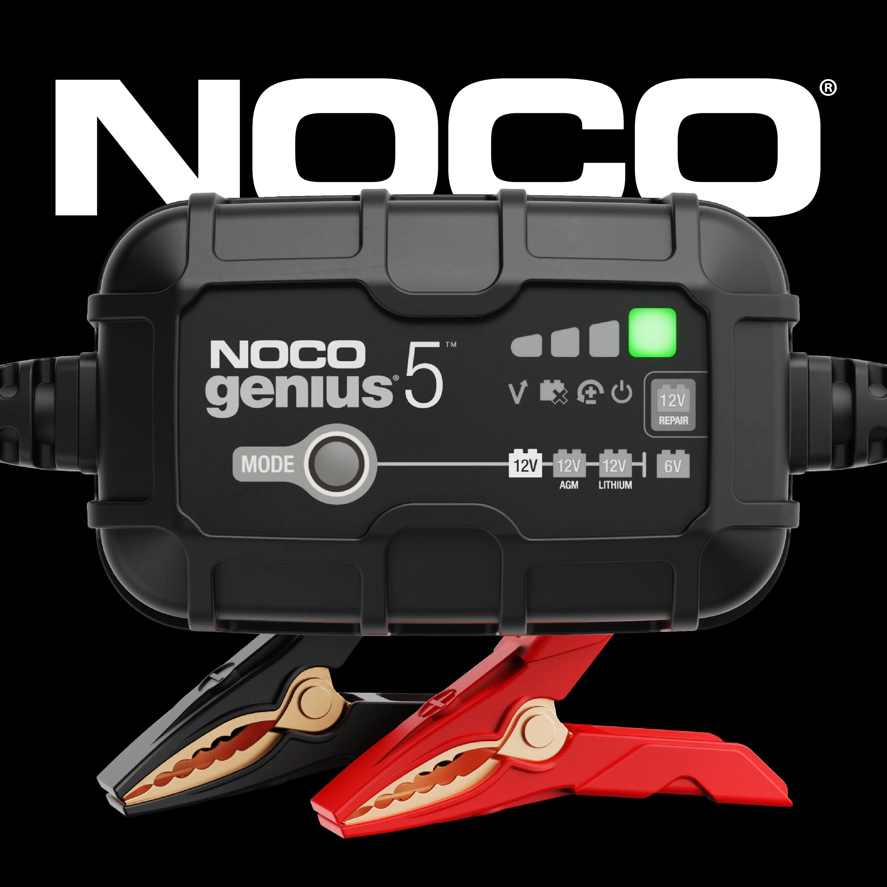 NOCO GENIUS5 5A Smart Battery Charger 6V & 12V Battery Maintainer Trickle Charger Desulfator for AGM Autos Car Accessories Vehicle Restorer Kit Truck
