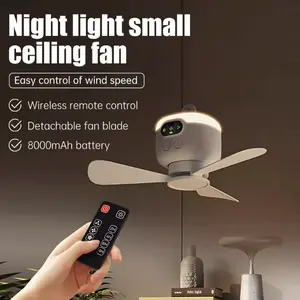Portable Ceiling Fan with LED Light & Remote Portable Ceiling Fan with LED Light & Remote