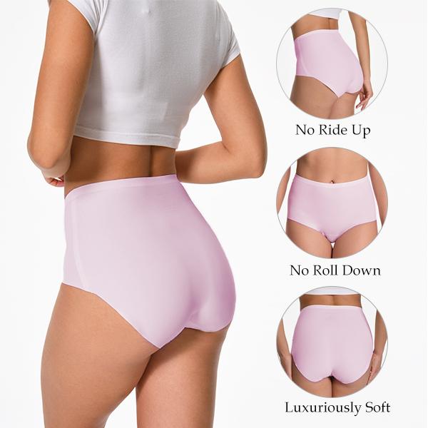Nowazton Women's Antibacterial Seamless Panties, High Waisted No Show Breathable Full Coverage Briefs, Ultra Comfy Daily Wear Nowazton Women's Antibacterial Seamless Panties, High Waisted No Show Breathable Full Coverage Briefs, Ultra Comfy Daily Wear
