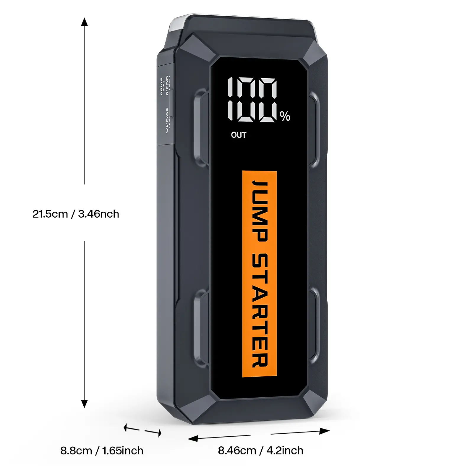 【Povasee】Father's Day gift - 6000A Portable Car Jump Starter, 12V Auto Battery Booster for Up to 10L Gas or 8L Diesel Engine, Heavy Duty Emergency Starting Device with USB-C Power Bank, LED Light for Cars Trucks SUV