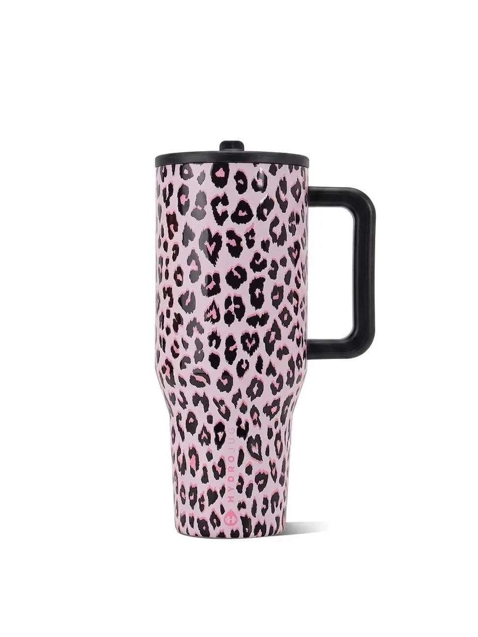 PINK x HydroJug 40oz Traveler Water Bottle Leopard Print Limited Edition, 40 Oz Traveler , Leak-Proof Insulated Tumbler with Flip Straw & Cup Holder Fit Flasks Lid Drinkware Leakproof Tumbler
