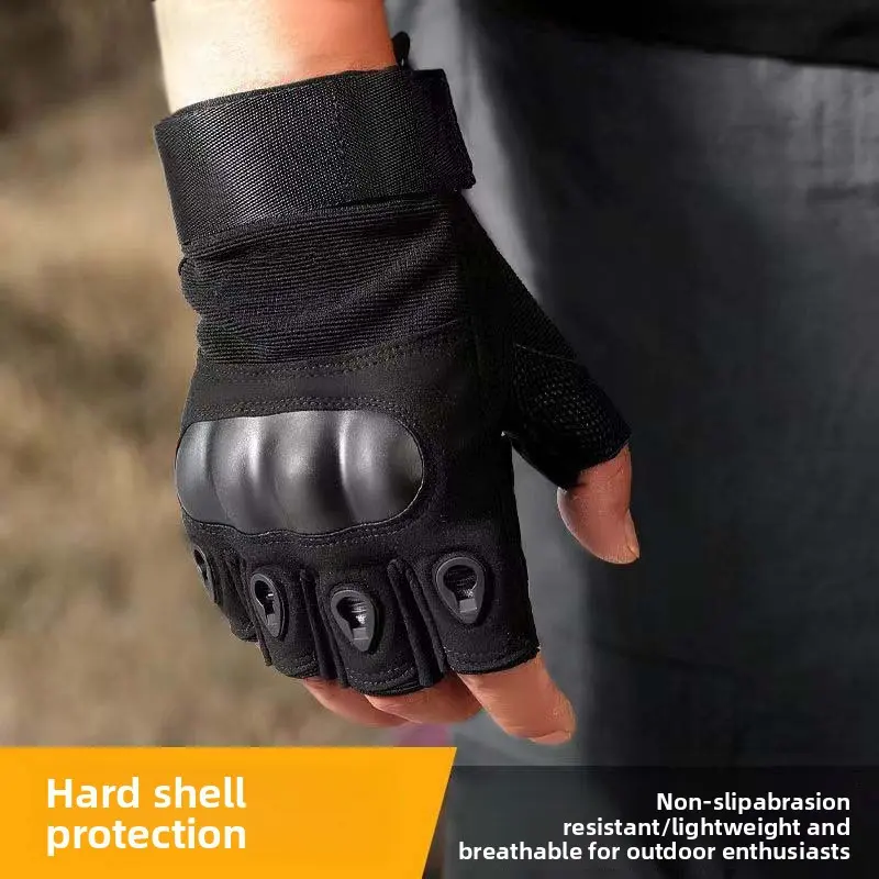 Tactical gloves men's and women's outdoor half-finger protection sports training outdoor military fans special forces riding gloves men's wholesale