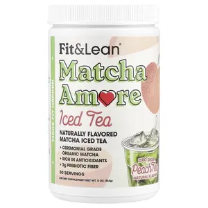 Fit & Lean Matcha Amore Iced Tea, Peach Tea, 5 oz (141 g)