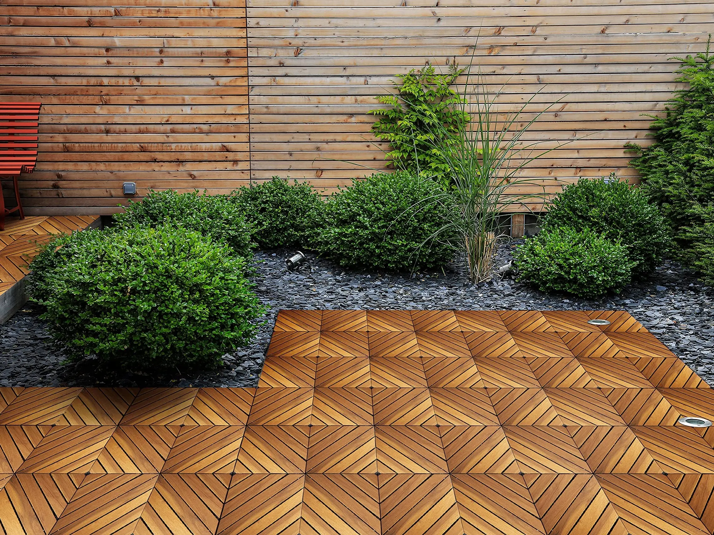 Acacia solid wooddeck tile X08, 10 pack, Wood Tile Floor, Patio Deck Tiles