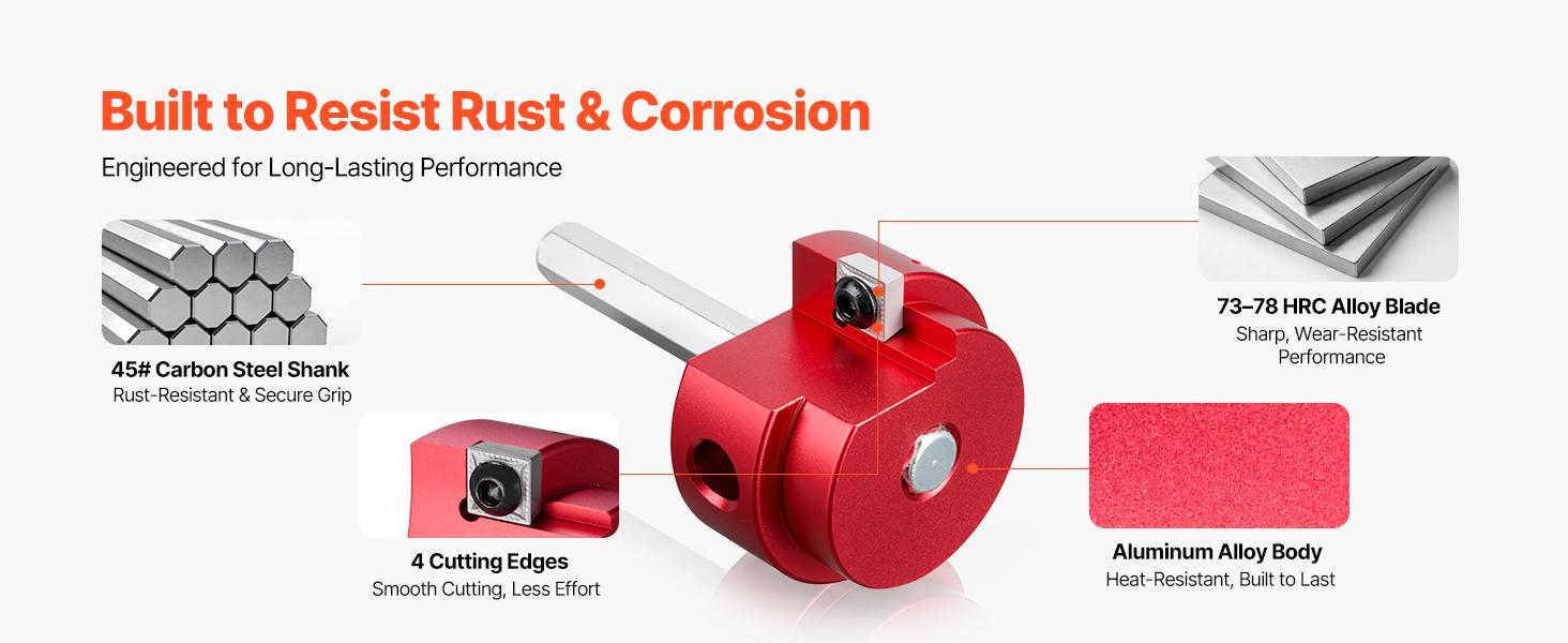 【Summerfinds】VEVOR PVC Pipe Reamer Kit5-PiecePVC Fitting Socket SaverIncludes 1-1/4"1-1/2"2"3"4"Compatible with Standard 1/2" DrillsPlumbing Tool Kit for SCH40 ABS CPVC Vent Drain Water Pipes