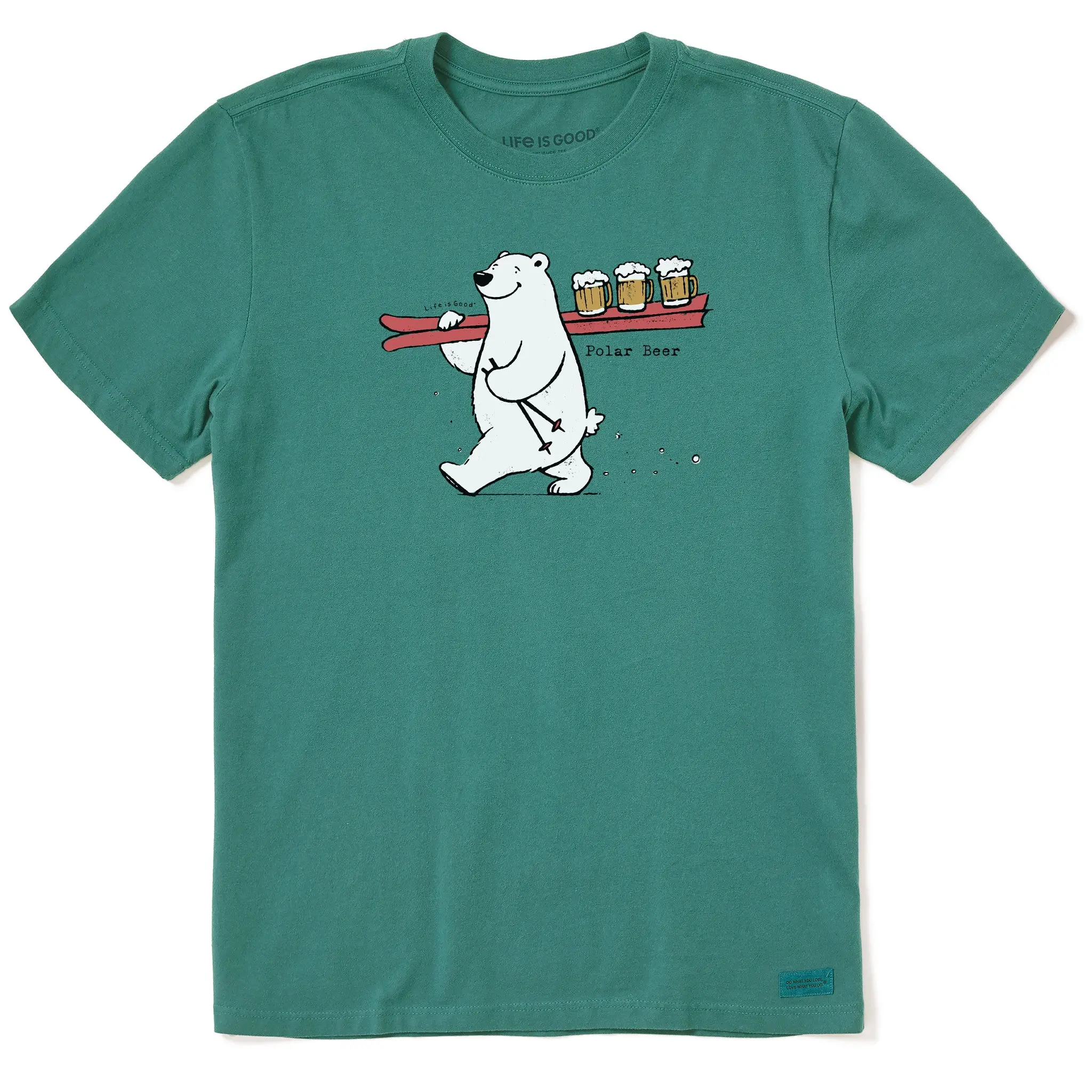 Men's Polar Beer Ski Beer Serve Short Sleeve Crusher Tee