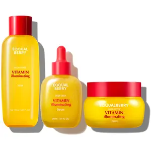 EQQUALBERRY Vitamin C Illuminating Serum with Niacinamide Ceramide & Hyaluronic Acid 150ml Brightening Skin Barrier Hydrating Serum for Daily Use