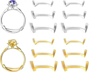 Filled Metal Ring Guard Set Loose Rings 12 Pack 3 Sizes Different Band Widths Invisible Ring Adjuster Tightener Spacer Fitter