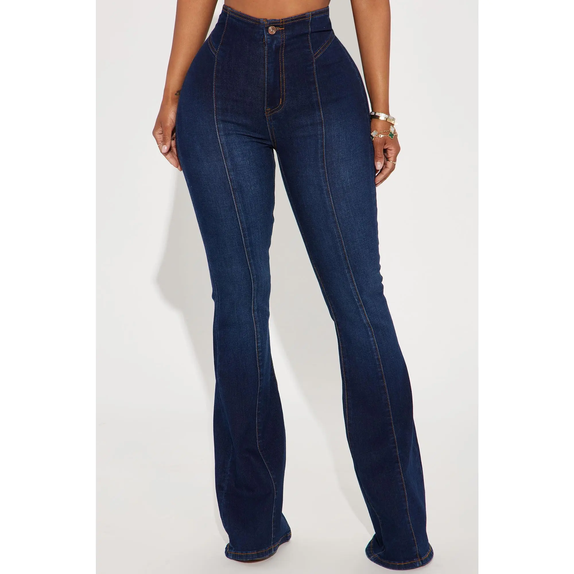 Rosemary Stretch Flare Jeans - Dark Wash