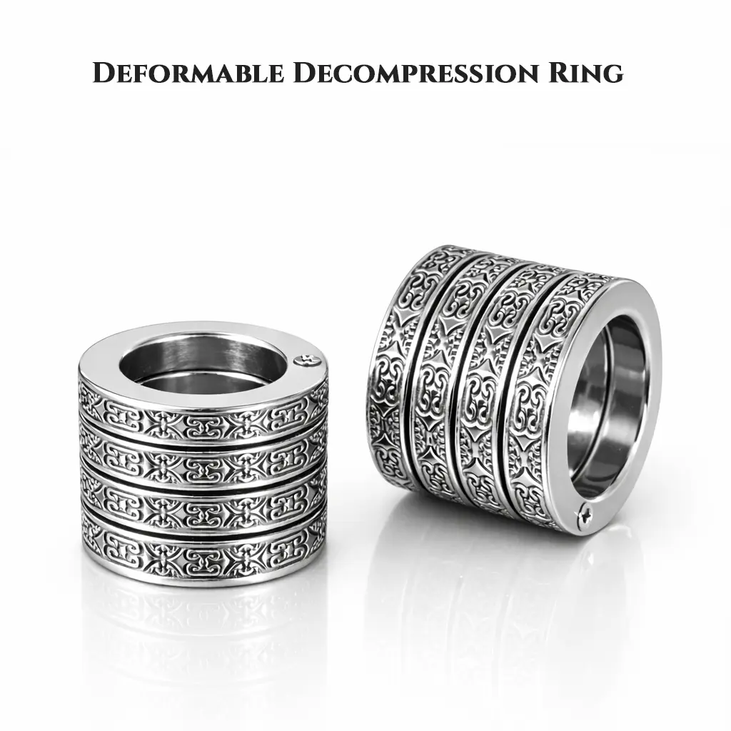 Deformable Decompression Ring  - stress relief & anxiety relief -easy to carry - perfect for on-the-go use stress relief multi tool gift idea
