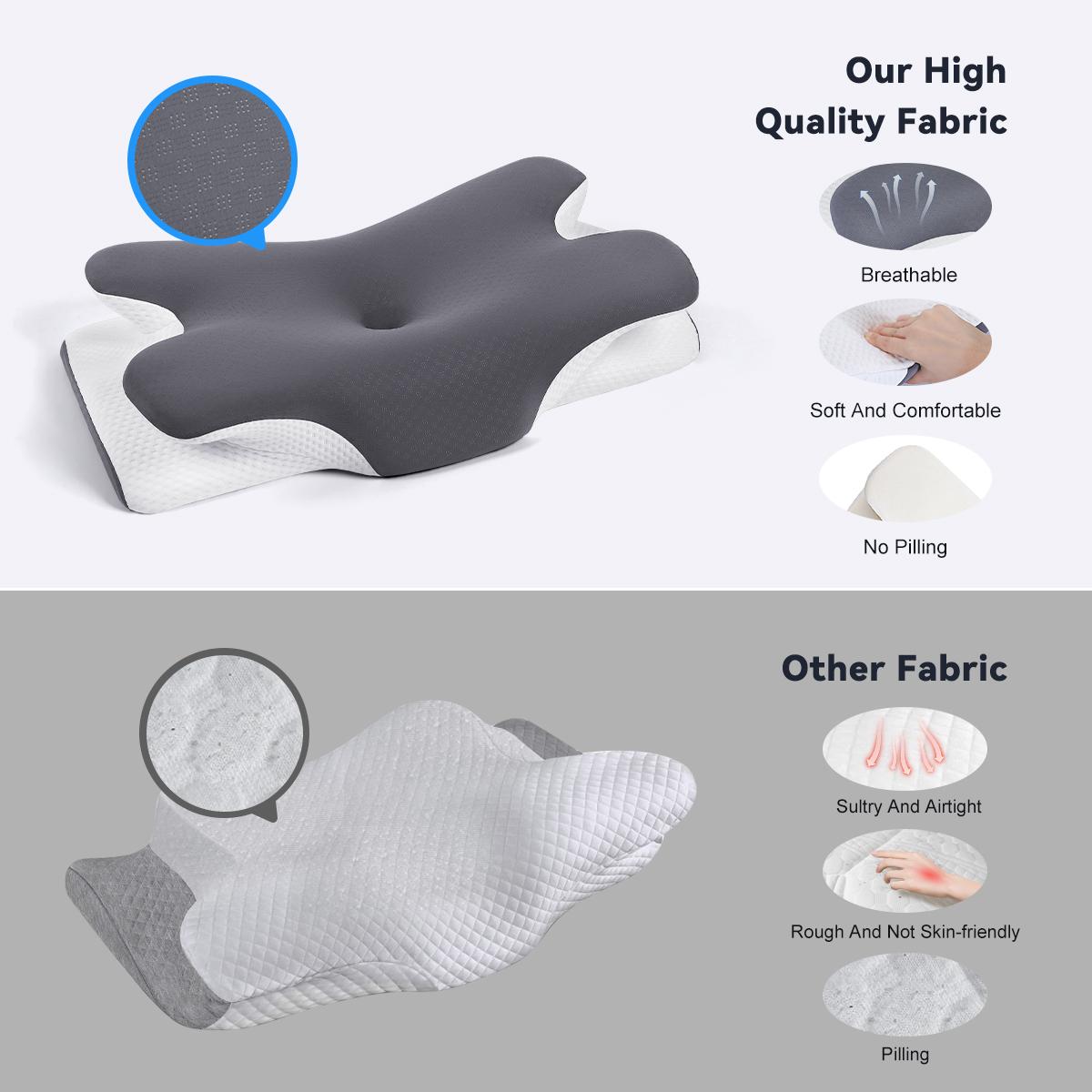 VIPfree Cooling Soft Neck Pillows, Ergonomic Memory Foam Cervical Pillows, Cervical Support & Relieves neck & Relief shoulder pain, Mother's Day Gift VIPfree Cooling Soft Neck Pillows, Ergonomic Memory Foam Cervical Pillows, Cervical Support & Relieves neck & Relief shoulder pain, Mother's Day Gift
