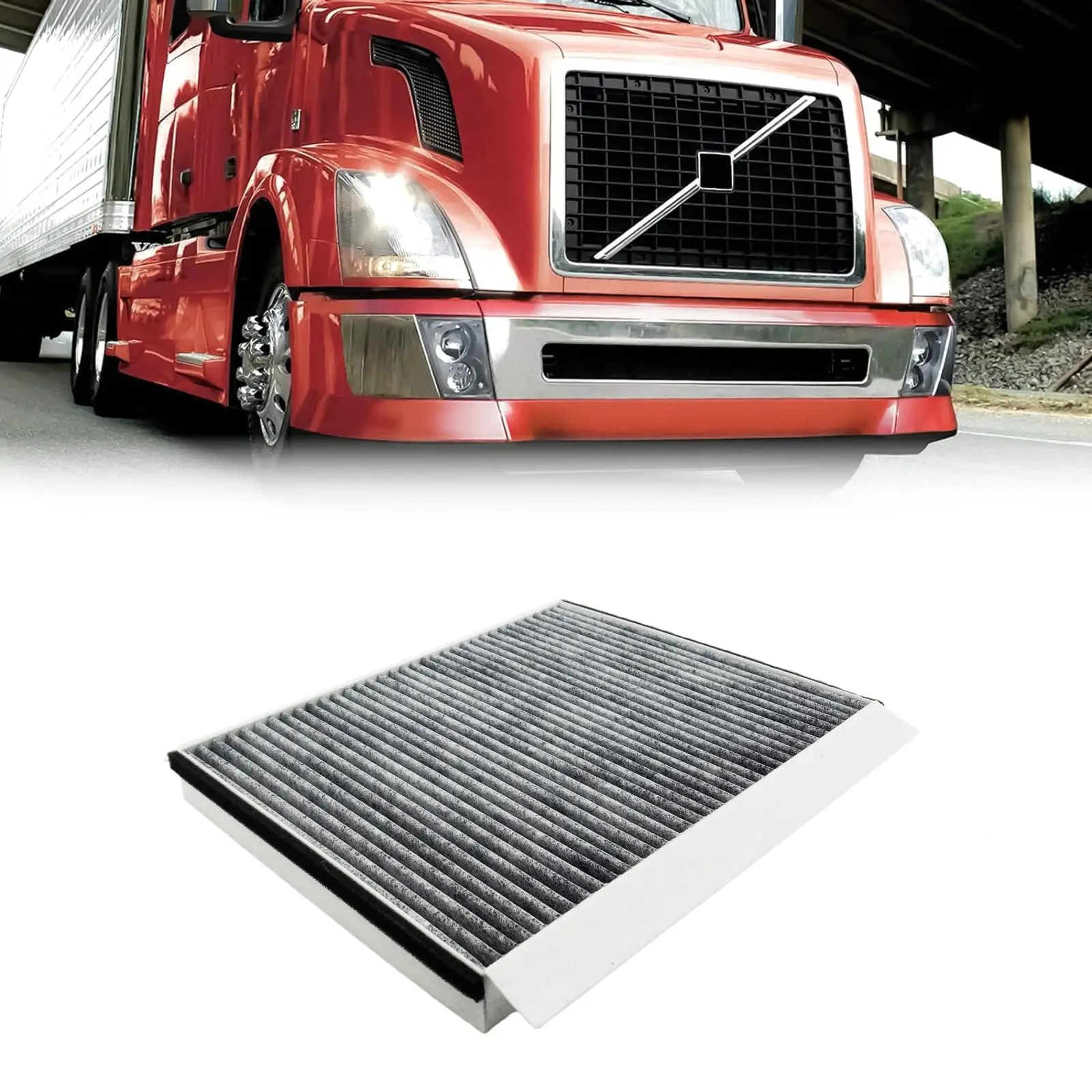 TORQUE Carbon Activated Cabin Air Filter PA4681 - Engine Protection - Compatible with Volvo VNL 300,400,740,760,860 & VNR Models - Replacement for PA4681,CAF24000,49084,83084,9084,PA10187 (TR743-CF) - Manufacturer Certified