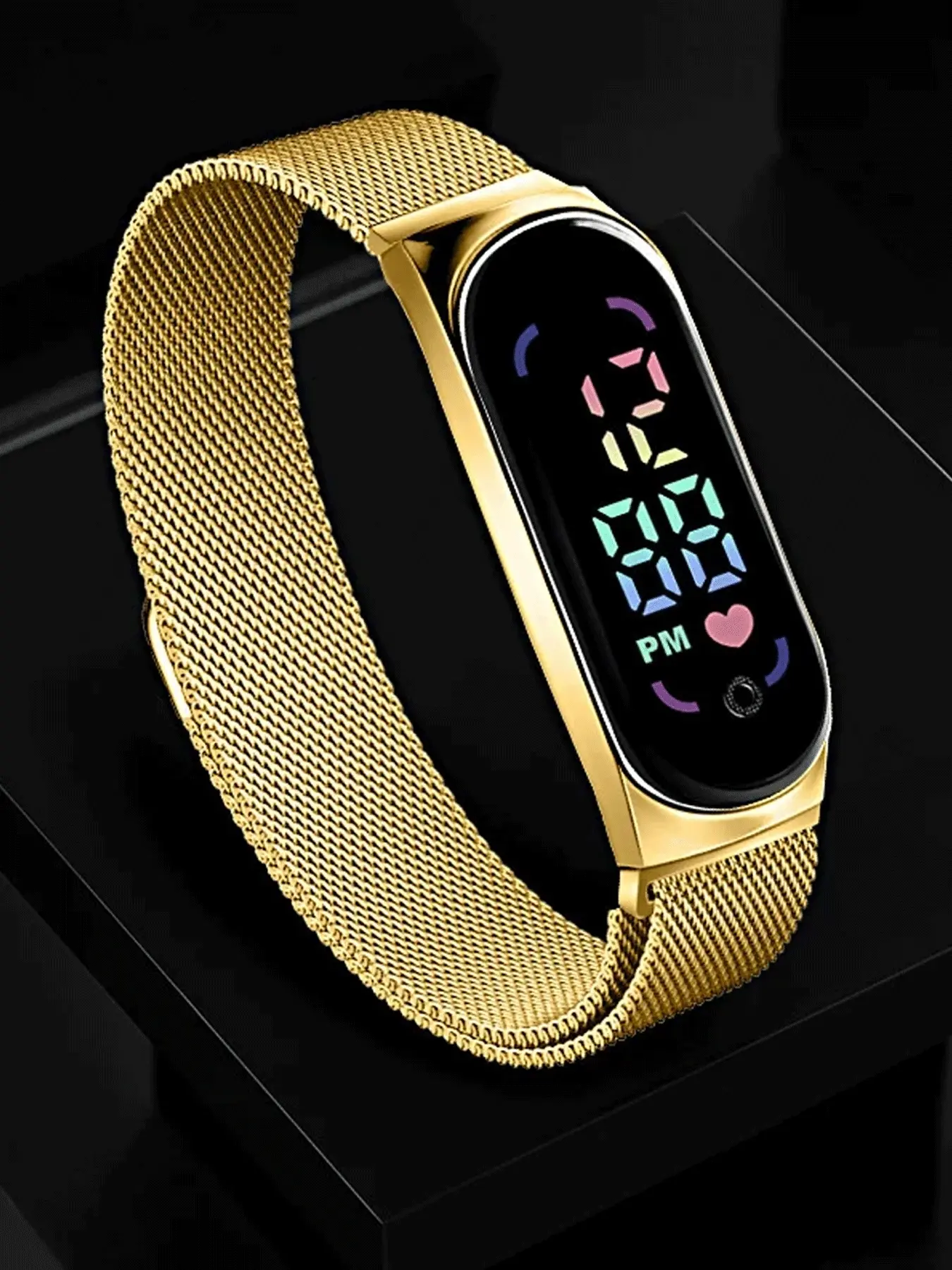 Women's LED Watch Magnetic Milan Strap Touchscreen Fashion Digital Watch Luxury Sports LED Wristwatch Birthday Gift Party Accessory Fashion Wristwatches Fashionable Watches