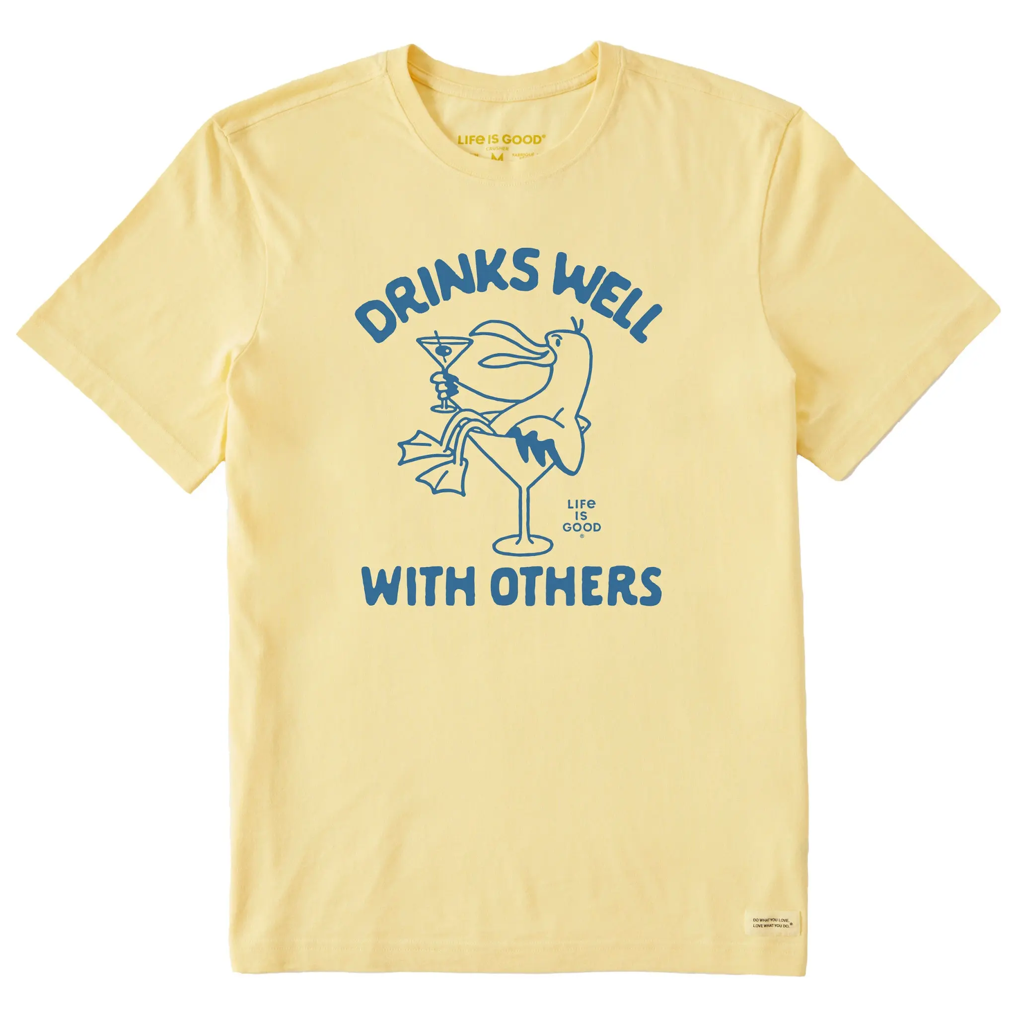 Men's Drinks Well with Others Seagull Martini Short Sleeve Tee