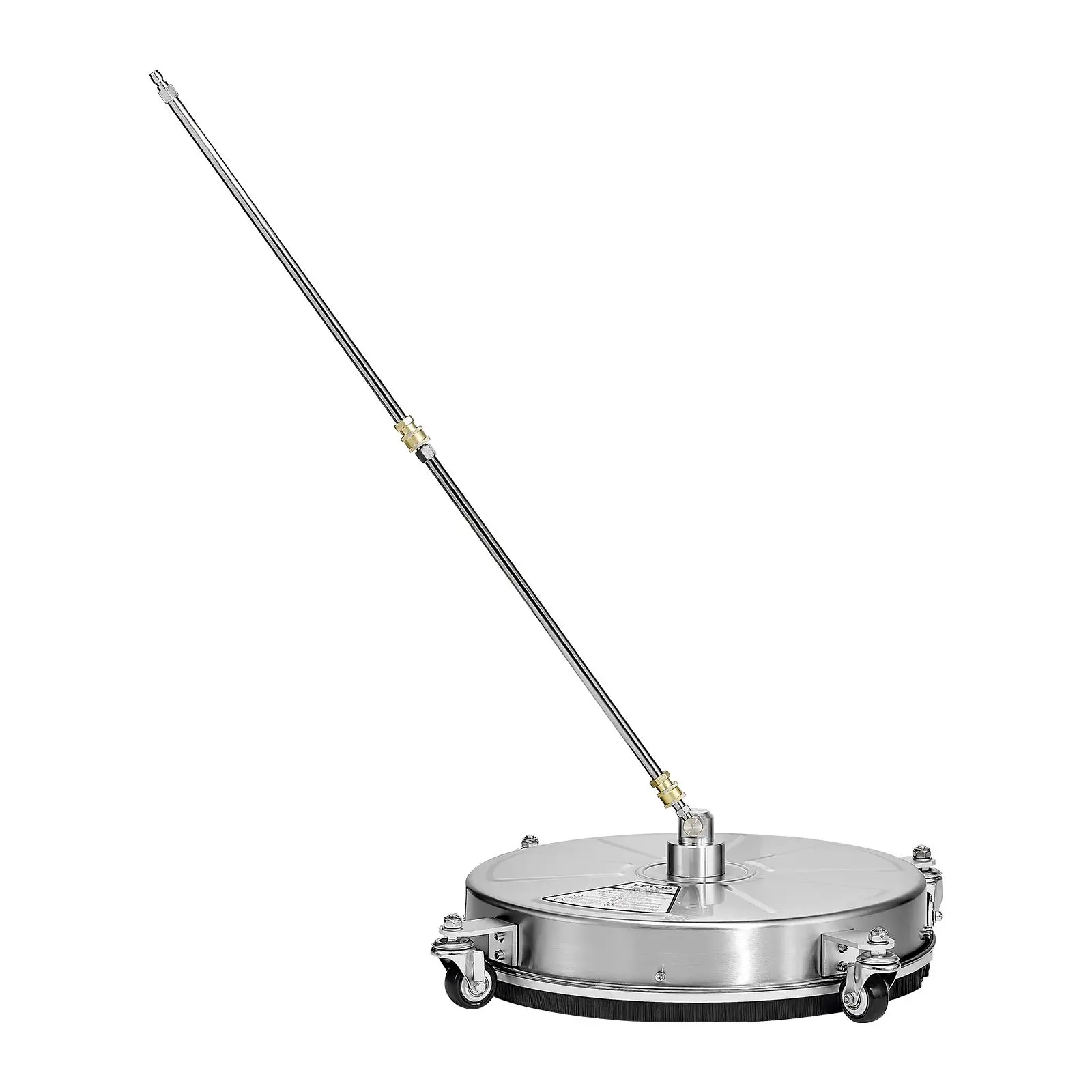 VEVOR 18-in Heavy Duty Cleaning Surface Cleaner Attachment for Pressure Washers, Quick Connect, Rotating Turbo Nozzle, 4 Wheels, 2 Extended Wands, 180° Swivel Head, Max 4000 PSI, 4 Gal/Min, Father's Day Gift Option, 18 Inch