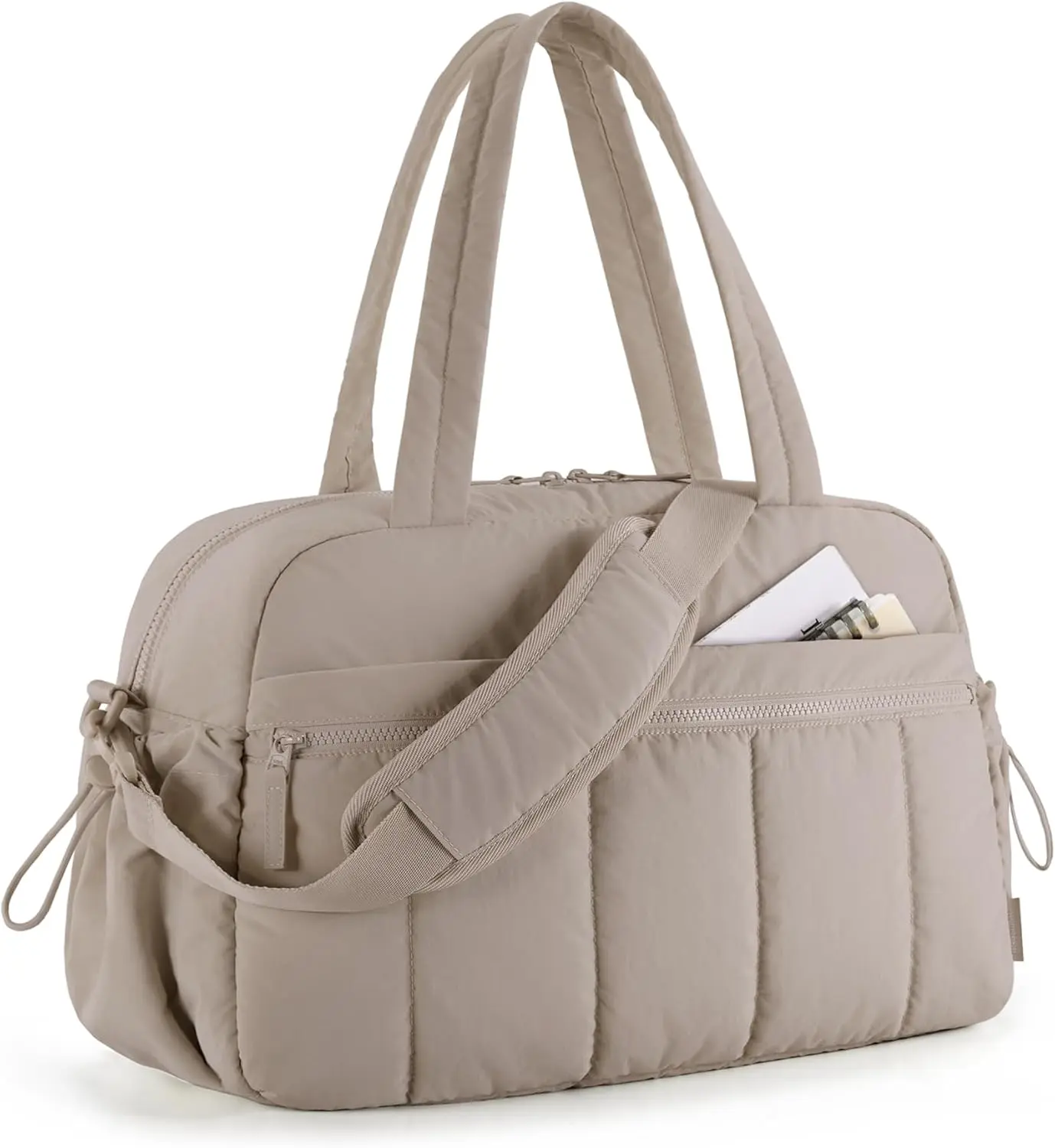 Women’s Puffy Fitness Leisure Gym Workout Sports Duffel Bag - Lightweight Water Resistant Carry-On Weekender with Wet Pocket, Sporty Pocket Design for Overnight Trips, Fitness Leisure Bag