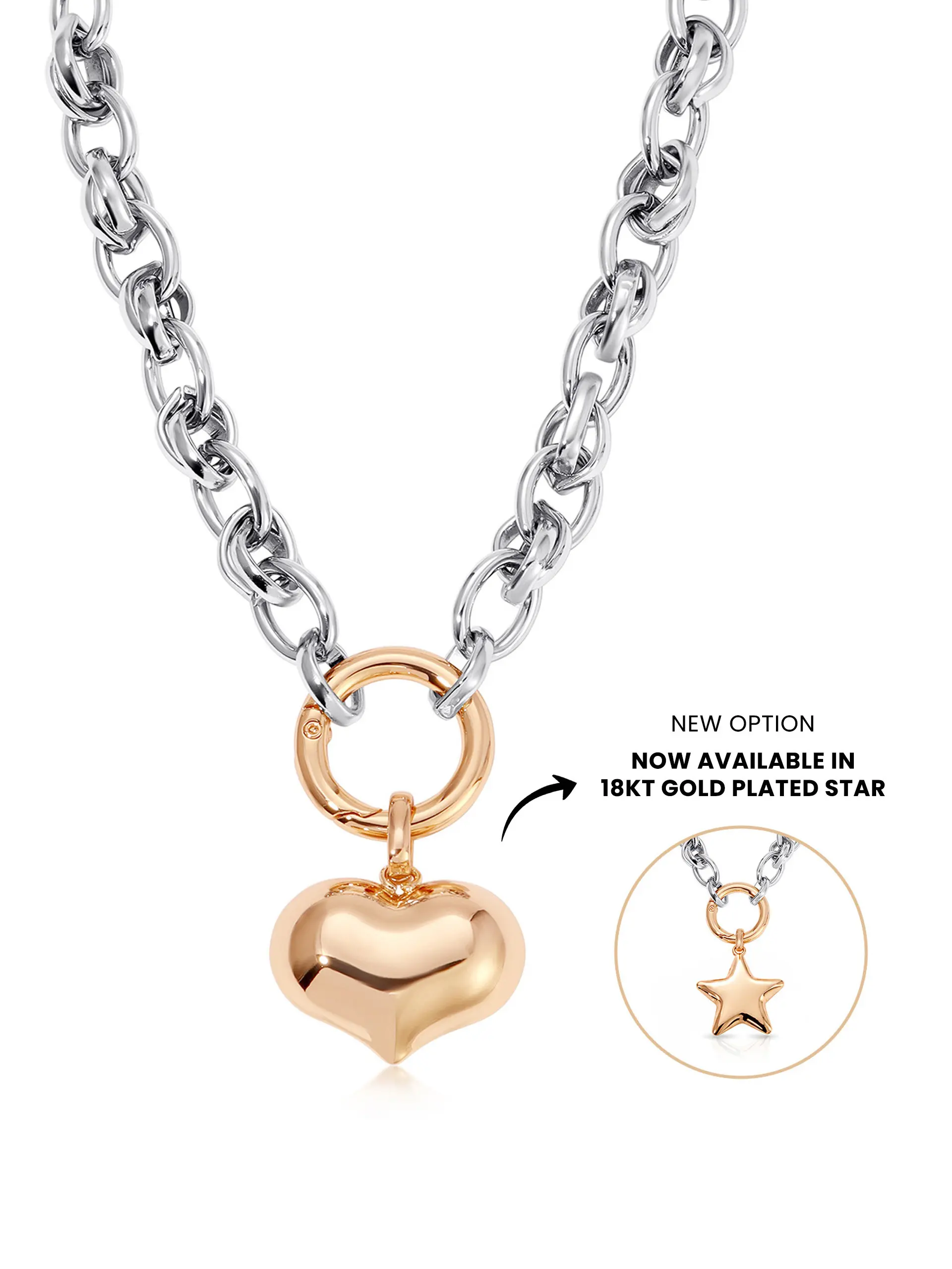 Locked in Mixed Metal Necklace