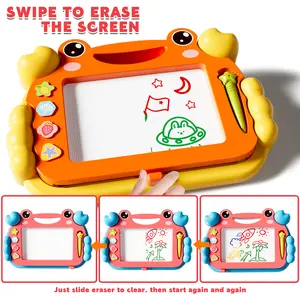 2pcs Cartoon Crab Magnetic Drawing Mini Board Erasable Doodle Writing Board For Counting Drawing Spelling Writing Family Parent Child Interactive Play Kids Party Activity Toy Birthday Gift For Boys Girls Gift