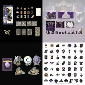 15.0-Sticker and Paper Material Pack for Junk Journaling, Scrapbooking, and Mixed Crafts